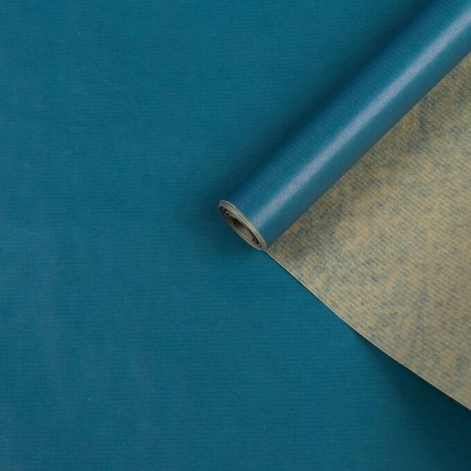 Бумага Крафт в рулоне Синяя, 40 гр., 0,72*10 м.