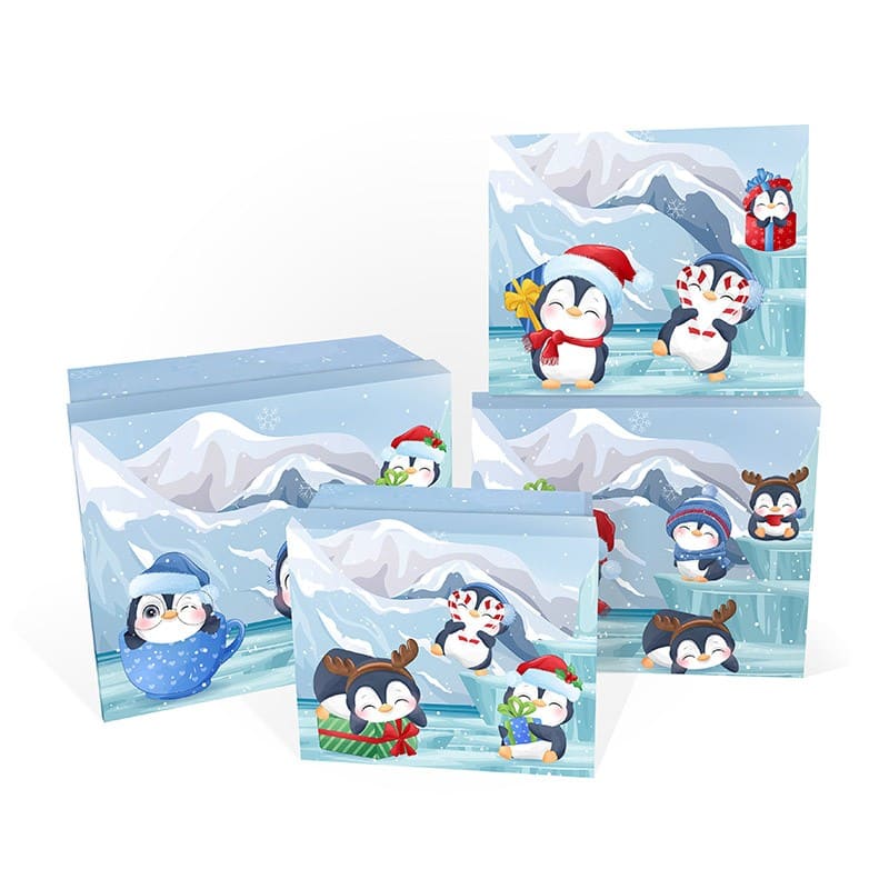 Набор подарочных коробок 4 в1, Пингвин Пати, 23*19*13, голубой