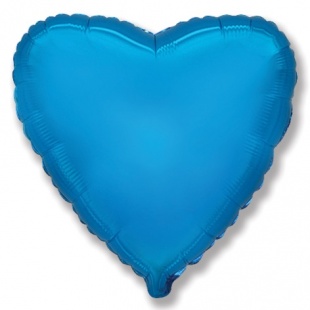 Шар Ag 9" Сердце, Синий