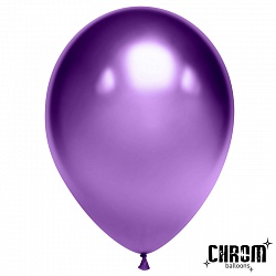 Шар Х (12"/30см) Хром, Фиолетовый, 50 шт.