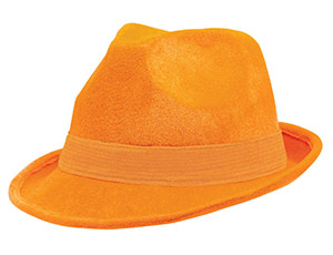 Шляпа-федора велюр оранжевая /AMC
