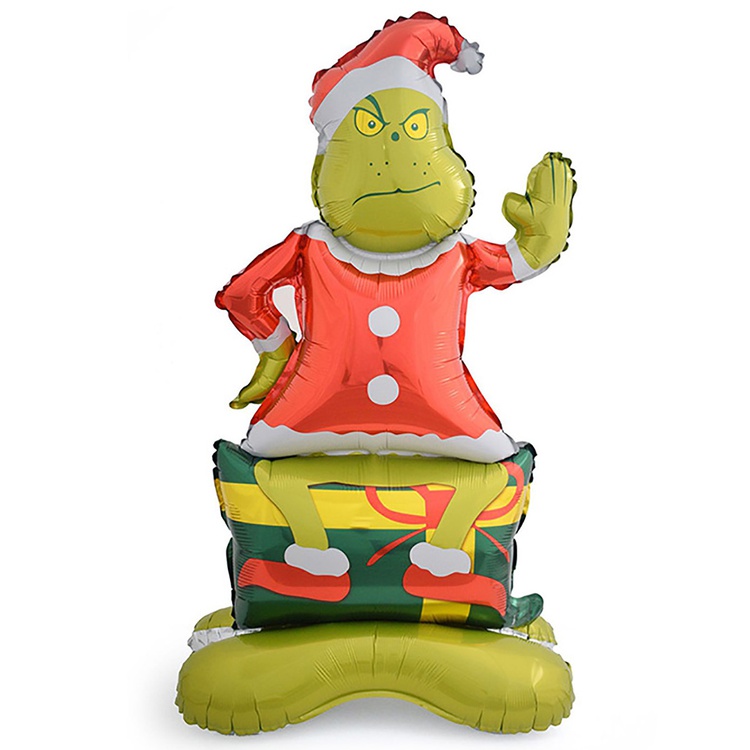 Шар Х Фигура на подставке, AIR Похититель Рождества зеленый сидячий