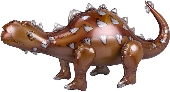 Шар Х ХОД Фигура, Динозавр Анкилозавр, Коричневый, (40"/102 см)