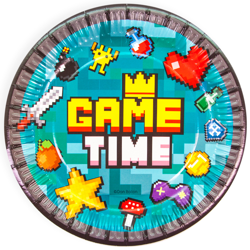 Тарелка Пиксели Game Time, 23 см, 6 шт