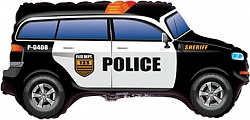 Шар Ф Фигура, Полицейская машина, Чёрный, 84см
