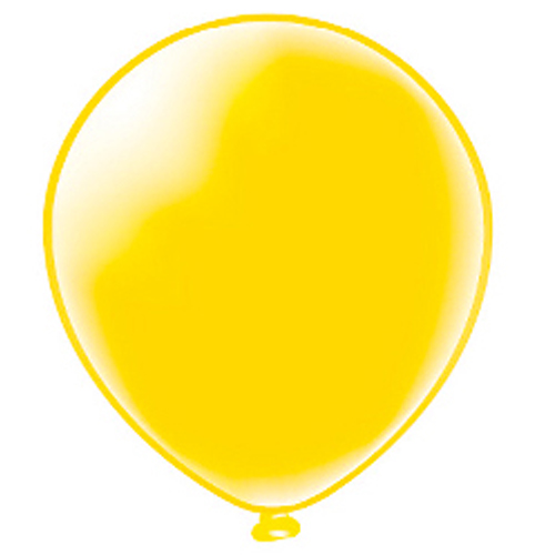 Шар БК 12" Кристалл желтый/Yellow (50 шт./уп.) /БК