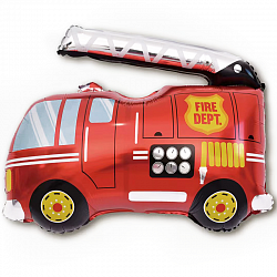 Шар Х Фигура, Пожарная машина, (32''/81 см) 1 шт.