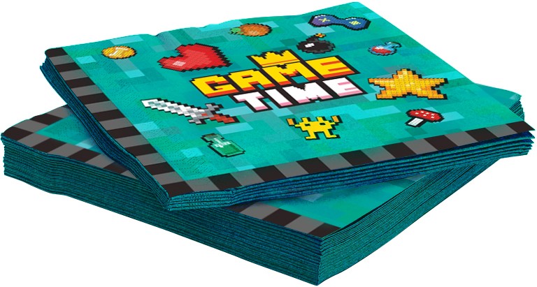 Салфетки Game Time, Пиксели, 33*33 см, 20 шт