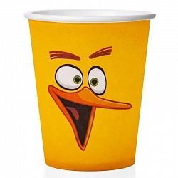 Стакан Angry Birds, Желтый, 250 мл, 6 шт