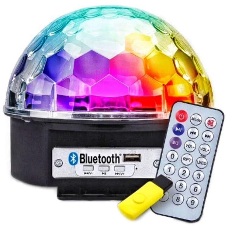 Мини диско шар с пультом MP3 LED MAGIC BALL LIGHT