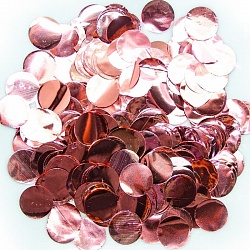 Конфетти Круги, Розовое золото металлик, 2 см, 50гр /ДБ