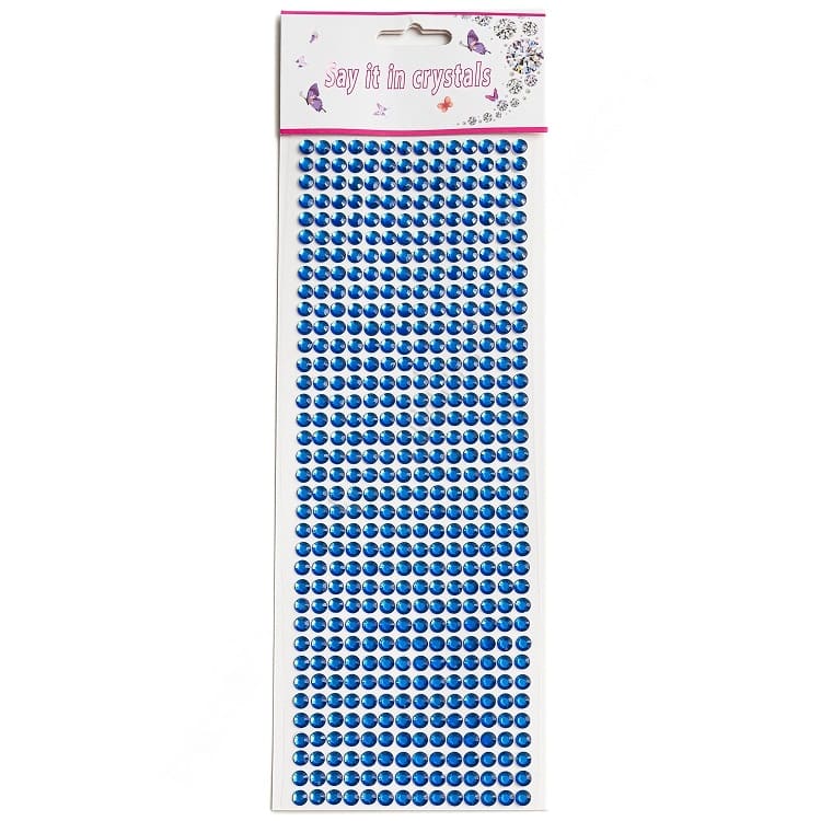 Стразы декоративные, синий, 6 мм, (504 шт)