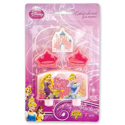 Свечи для торта Disney HB Принцессы 4шт/АМС