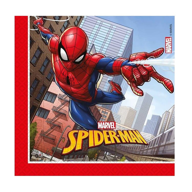 Салфетка Человек-паук Борец 33 см, 20 шт 