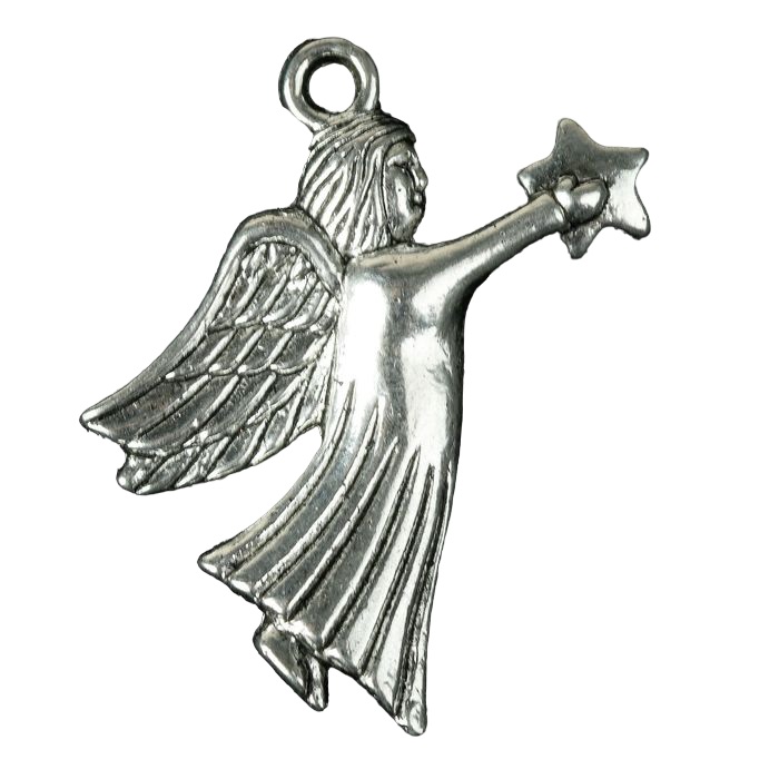 Декор металл Ангел со звездой, 2,3*1,5 см.