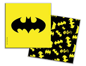 Салфетки Бэтмен желтые 33 см, 20 шт