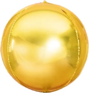 Шар Х 3D Сфера, Золото, 32"/81 см