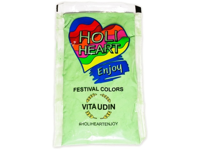 Краска фестивальная HOLI HEART, Зеленая