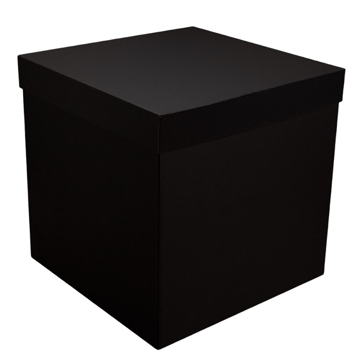 newКоробка сюрприз для воздушных шаров, Черный, 70*70*70 см, 1 шт.