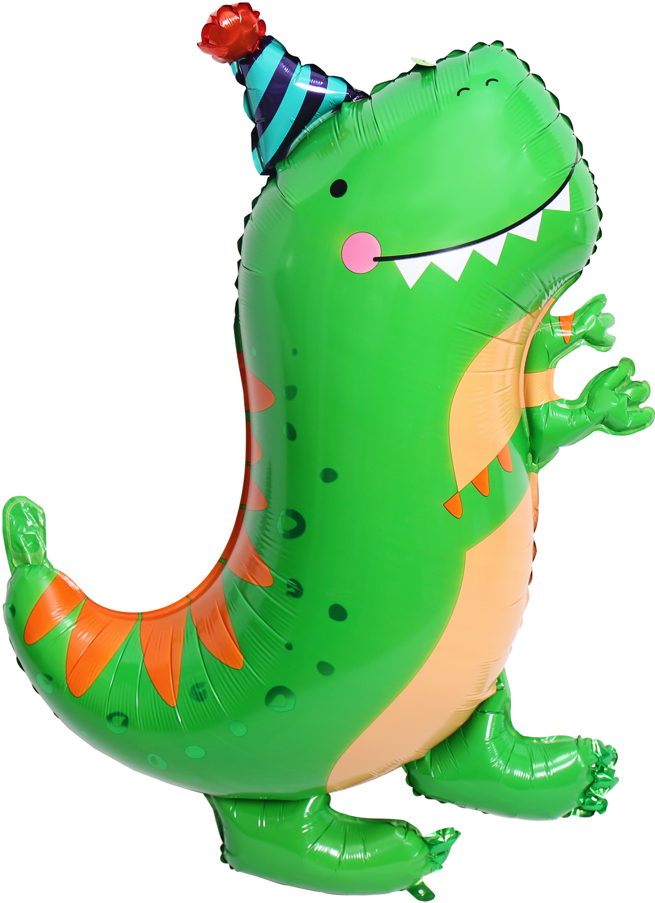 Шар Х Фигура, Динозавр в колпачке, Зеленый, (38"/97 см) 