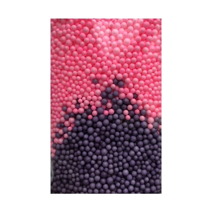 Шарики пенопласт, мелкие, Ярко-розовый / Сиреневый, (2-3 мм)