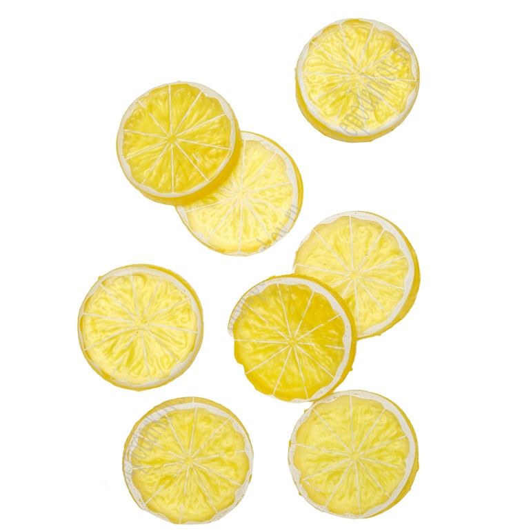 Муляж декоративный долька лимона 5 см, 10 шт  SF-1217