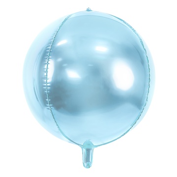 Шар ПД 16" 3D Сфера, б/рис, Металлик Sky Blue