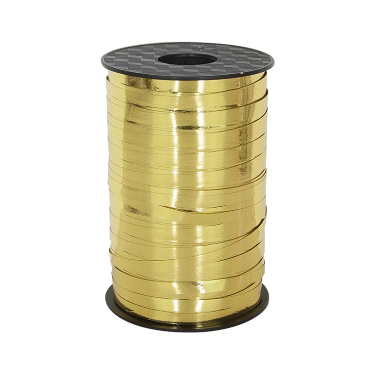 Лента полипропиленовая ( 0,5 см*250 м) Светлое золото, Металлик, 1 шт.