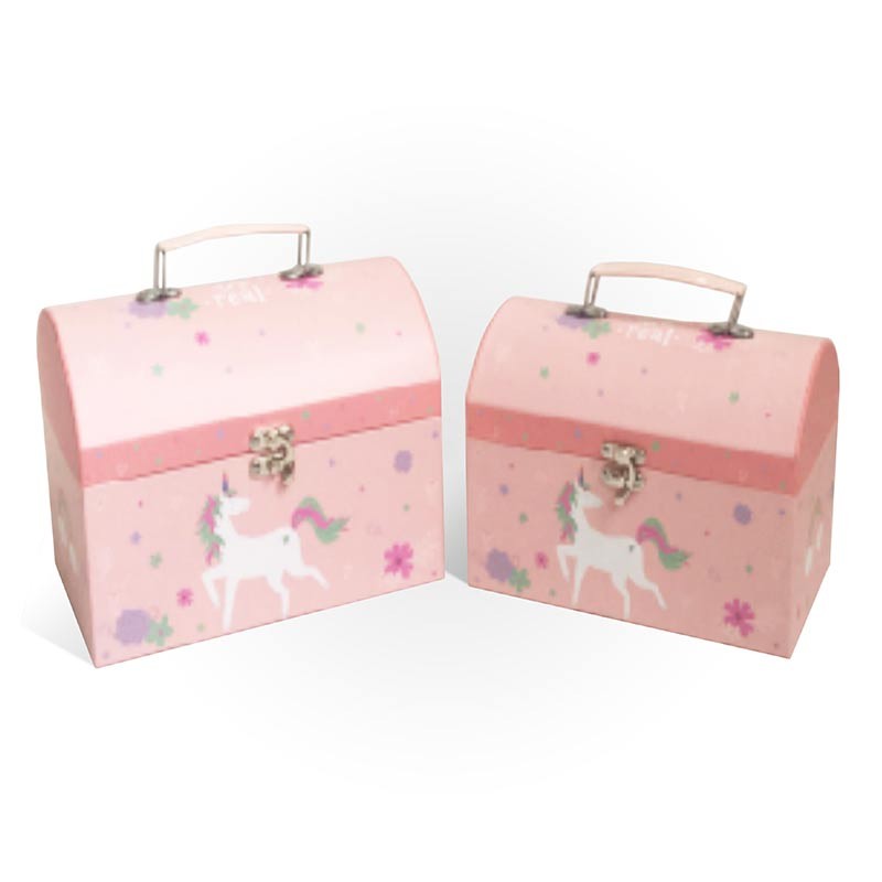 Набор коробка чемодан Единорожек, 230*150*170, Розовый