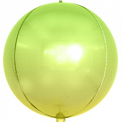 Шар Х Сфера 3D, Светло-зеленый, Градиент,  (24''/61 см)