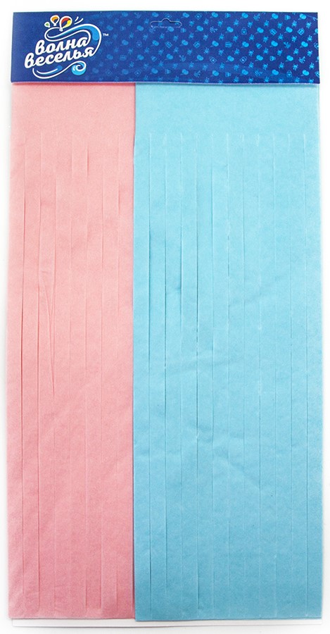 Гирлянда Тассел, Голубой/Розовый, 35*12 см, 10 листов