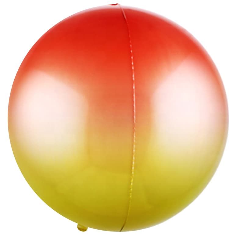Шар Х Сфера 3D, Красный/Желтый, Градиент,  (22"/56 см)
