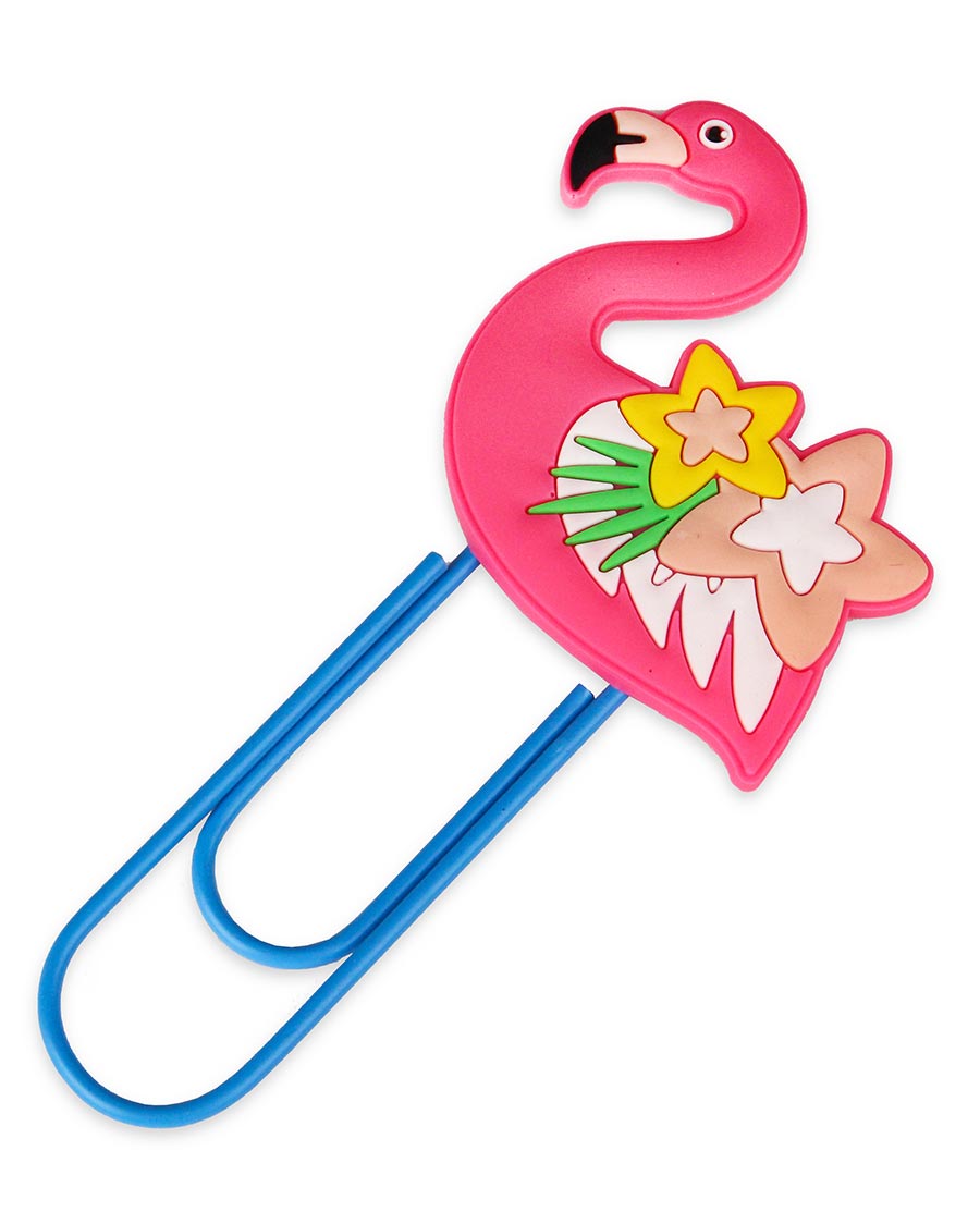 Закладка-скрепка Фламинго