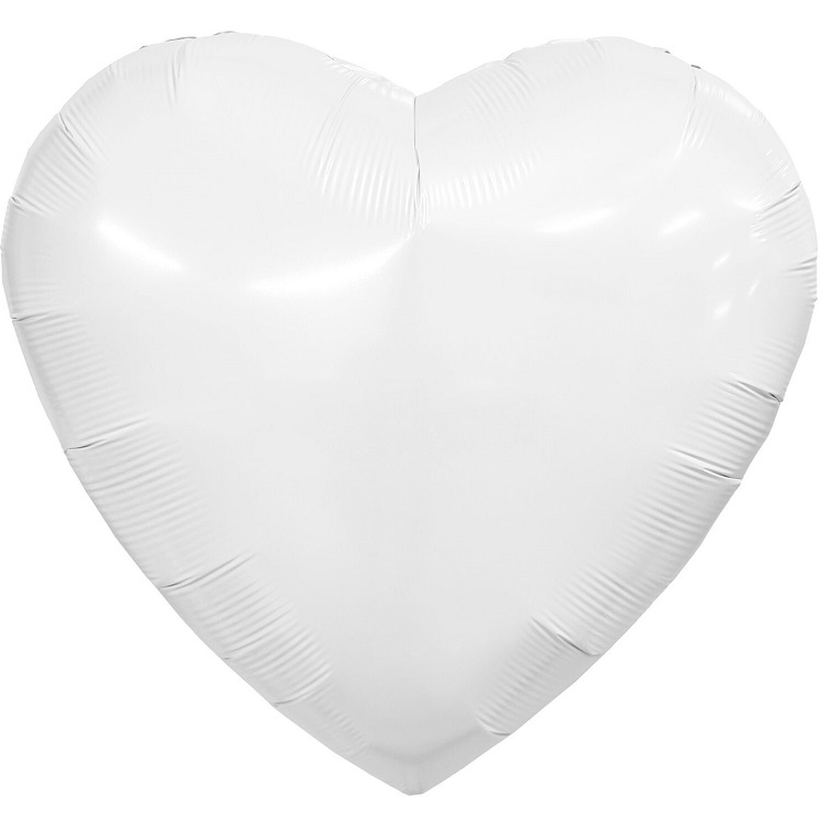 Шар Ag 36" Сердце, Белый
