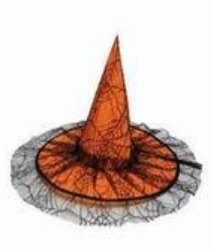 Шляпа Ведьмы с паутиной, Оранжевый /Сф