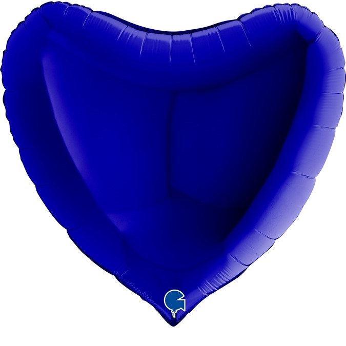 Шар Г 18" Сердце, Синий Темный