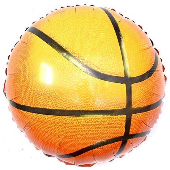 Шар с клапаном Х (15"/38 см) Мини-фигура, Баскетбольный мяч