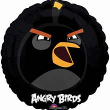 Шар А 18" Круг, HeSAVER Angry Birds Черная птица S60