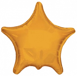 Шар С 22'' Звезда, Античное Золото, Остроконечная
