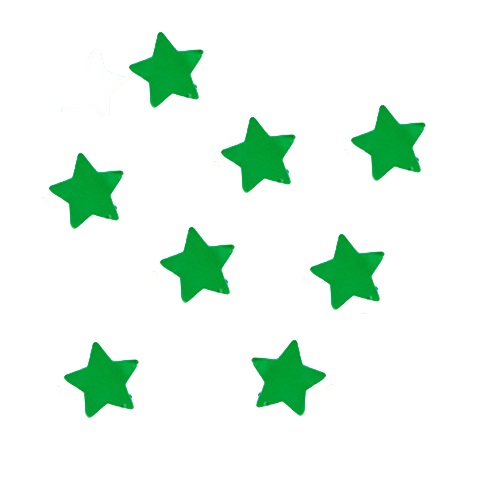 Конфетти Звезда (d 4,5см) КС 045 ЗЕЛ зеленый, 50 гр.