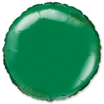 Шар Ф 32" Круг, Зеленый, Металлик
