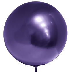Шар Х (18''/46 см) Сфера 3D, Deco Bubble, Фиолетовый, Хром, 10 шт.