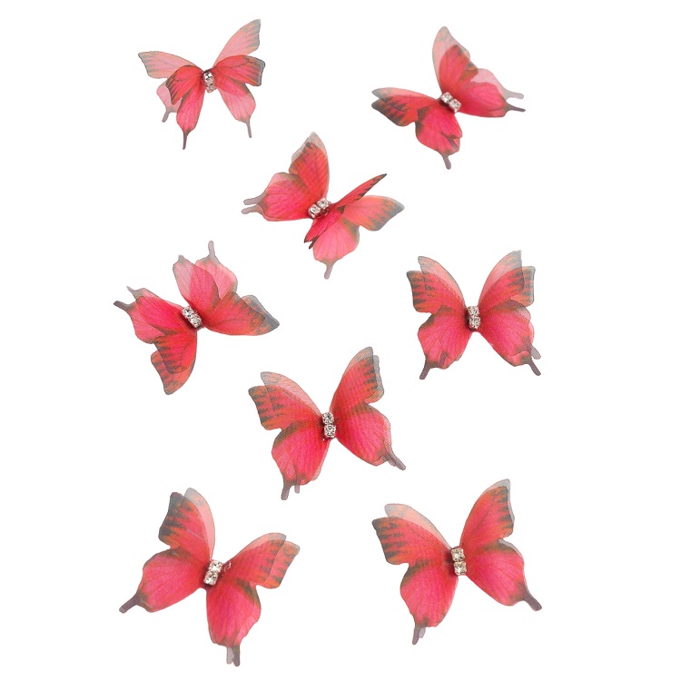 Бабочки шифоновые маленькие №5, 3 см, 10 шт /Сф