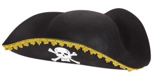 Шляпа пирата,Черная /ДБ