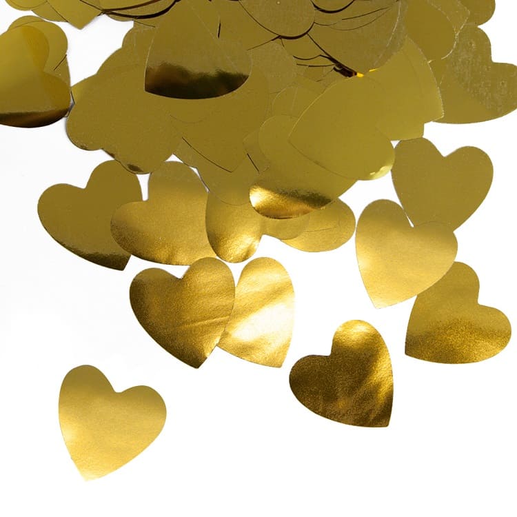 Конфетти фольга Сердце, Золото, Металлик, 2,5 см, 50 гр. /ДБ