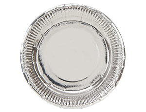 Тарелка фольгирован серебряная 17см 6штG