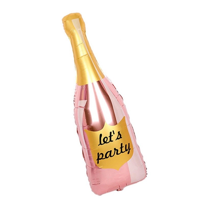 Шар Х Фигура, Бутылка, Шампанское Let`s Party Rose Gold, 40*106 см