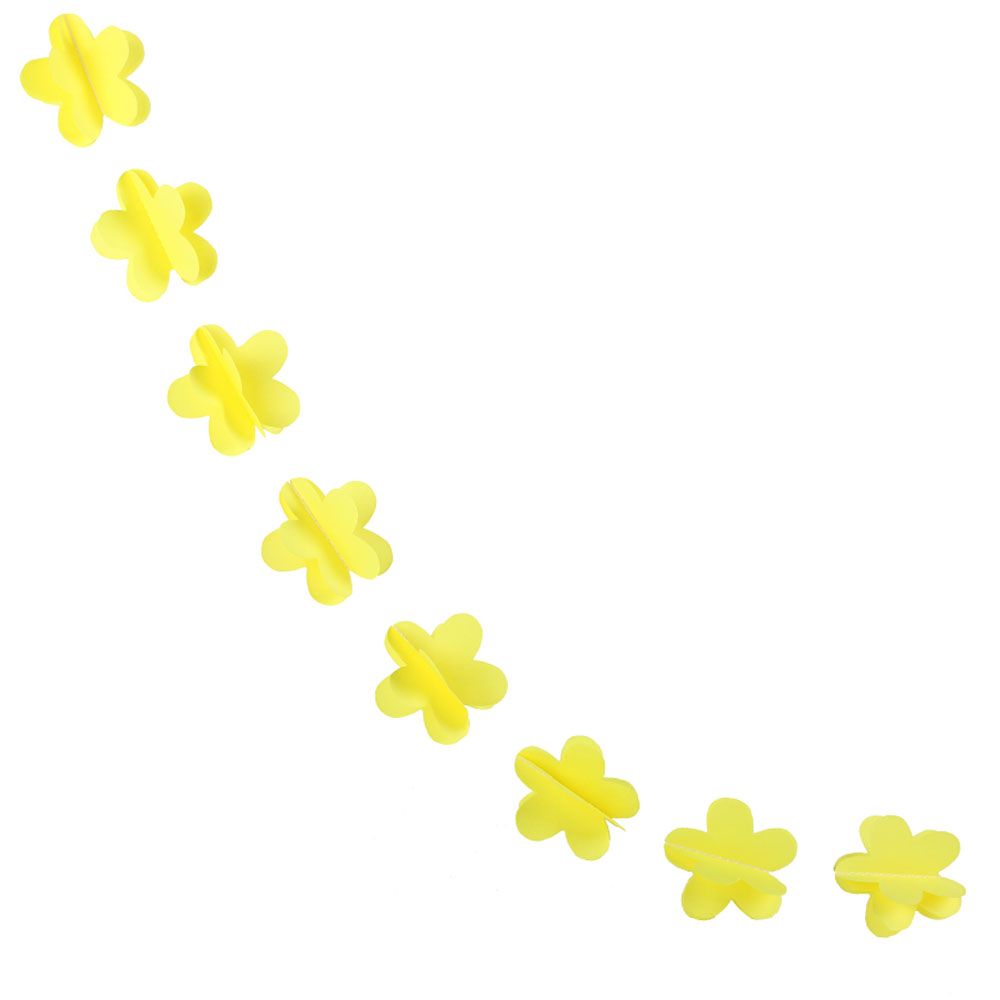Гирлянда "Цветочки" желтая, 5,5 см. х 2,2 м./Мо