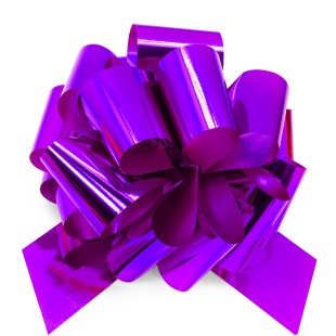 Бант-Шар, Фиолетовый, Металлик, 21 см, 1 шт. /ДБ