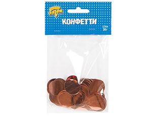 Конфетти Круги фольгированное Розовое золото, 2,5 см, 20 гр./ВЗ